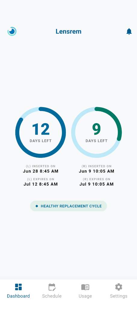 Lensrem app screen
