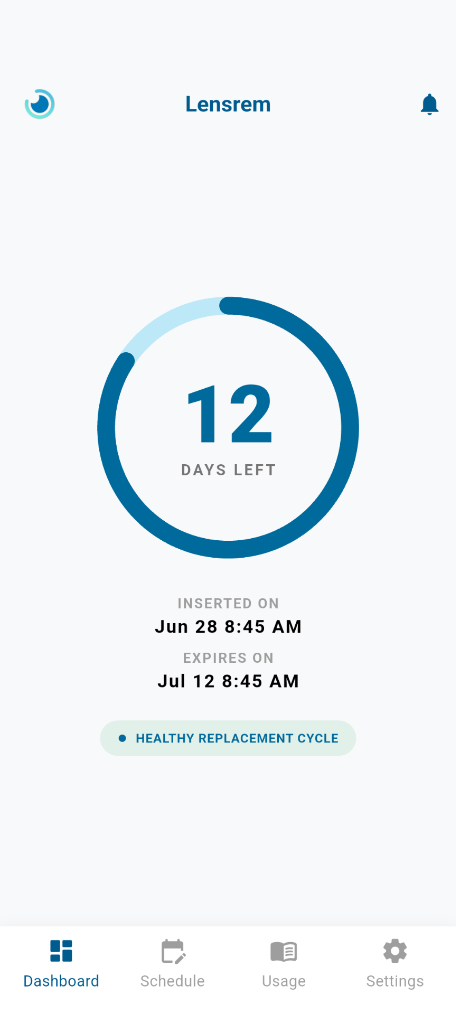 Lensrem app screen